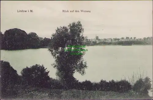 152903 AK Lindow Mark 1911 Blick auf den Wutzsee Verlag Goldiner Berlin 1908