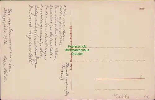 152851 AK Brunshaupten Niemannsteig 1916