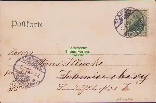 152646 AK Plauen V. Panorama von der Thiergarten Strasse 1906