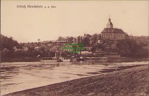 152648 AK Schloss Hirschstein an der Elbe um 1930