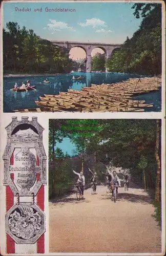 152649 AK Görlitz 1910 27. Bundestag des Deutschen Radfahrer Bundes Landeskrone