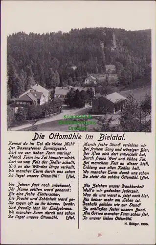 152608 AK Die Ottomühle im Bielatal um 1920