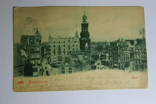 67532 AK Amsterdam Munt 1900 Kirche Platz Brücke