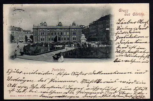 68497 AK Görlitz 1898 Postplatz