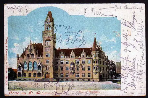 67310 AK St. Johann Saarbrücken Neues Rathaus 1901