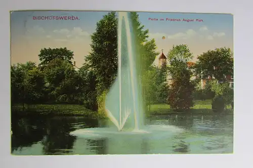 67512 AK Bischofswerda 1935 Friedrich August Park Goldbach Landpoststempel