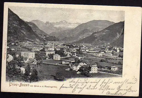 66929 AK Gries Bozen 1901 Rosengarten