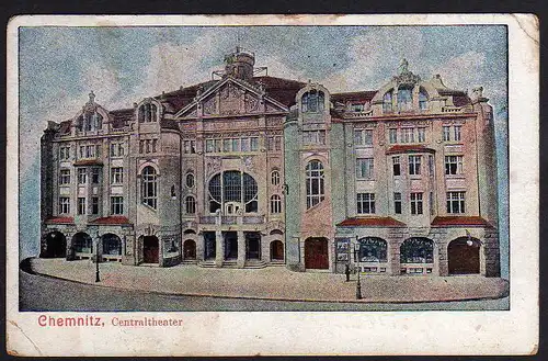 67041 AK Chemnitz Zentraltheater 1909