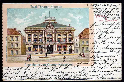 66453 AK Bremen Tivoli Theater Bremer Kaiserbier 1900