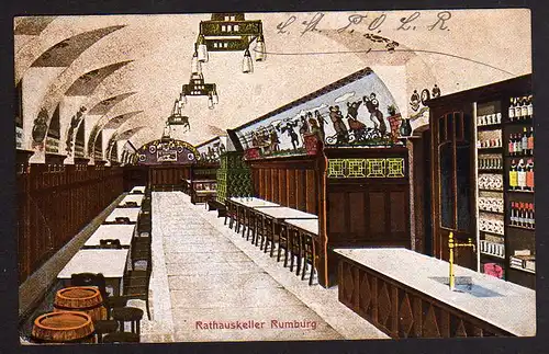 66570 AK Rathauskeller Rumburg 1915 Restaurant Gasthaus