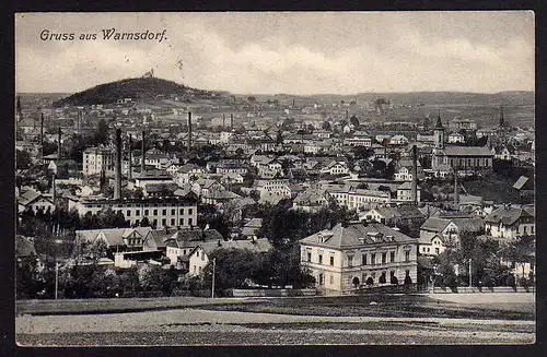 64611 AK Varnsdorf Warnsdorf 1906 Bahnpost