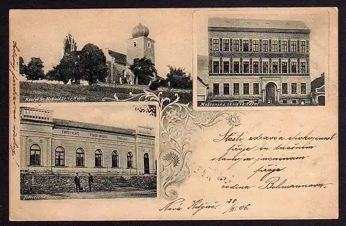 63286 AK Horaschdowitz Bahnpost Taus - Horazdowitz 1906