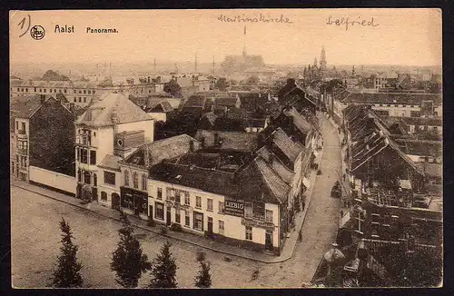 63295 AK Aalst Flandern ca. 1918 Panorama Straße Reklame Liebig Reklame