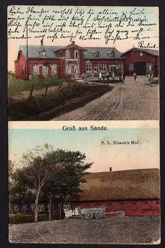 63248 AK Sande Hinrichens Gasthof Nissen`s Hof 1913