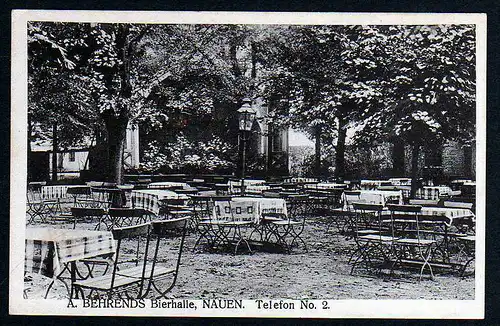 60250 AK Nauen Behrends Bierhalle Biergarten Restaurant um 1920