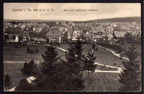 60192 AK Oberhof Blick vom Park Hotel Wünscher um 1920