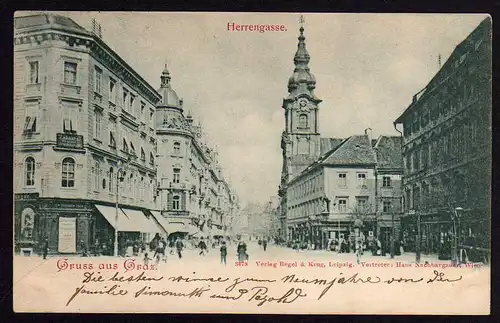 52668 AK Graz Steiermark 1900 Herrengasse Knittelfeld