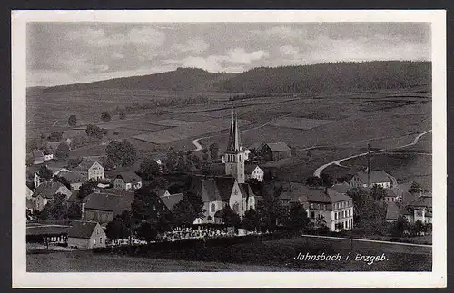 52778 AK Jahnsbach i. Erzgeb. Kirche Unterschrift Pfarrer Albrecht 1951