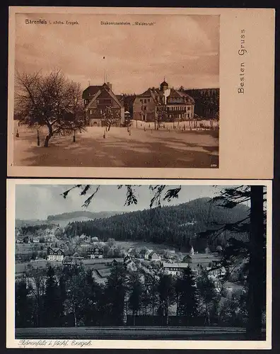 52753 2 AK Bärenfels Erzgebirge Diakonissenheim Waldesruh um 1925