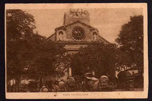 51642 AK l'Eglise Kirche von Mangienes Manngienes 1917 Feldpost