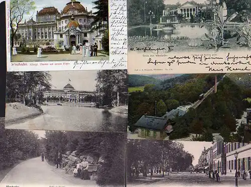 50619 13 AK Wiesbaden 1903 - 1921 Jagdschloss Platte II