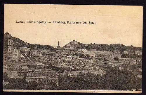50724 AK Lwow Lemberg Panorama der Stadt 1916 Feldpost