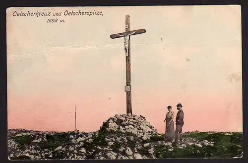 50761 AK Oetscherspitze Oetscherkreuz 1907 Ötscher Lackenhof