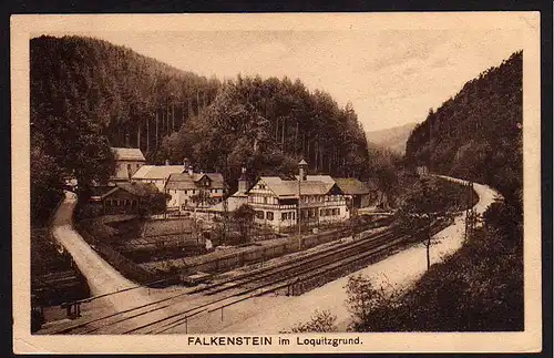 50799 AK Falkenstein im Loquitzgrund Eisenbahn Gleis 1916