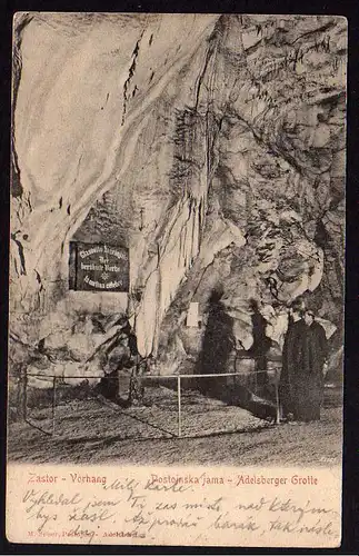 50746 AK Zastor Vorhang Postojnska jama Adelsberger Grotte 1906