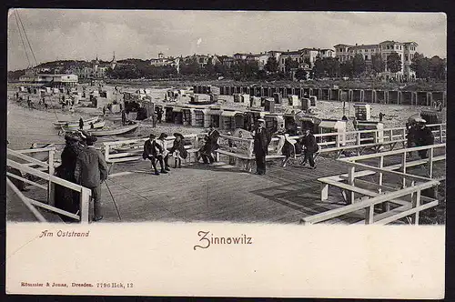 50229 AK Zinnowitz Strand Strandkorb Herrenbad 1900