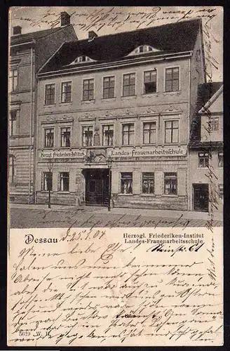 43732 AK Dessau Frederiken Institut 1904 Landes
