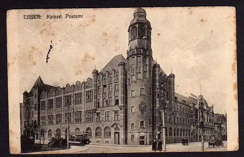 40009 AK Essen Kaiserl. Postamt Post 1915