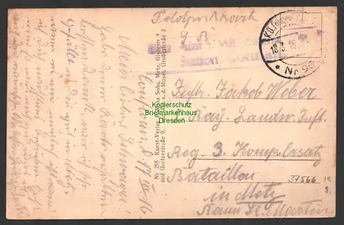 37566 AK Thiaucourt Elsass Panorama Feldpost 1916