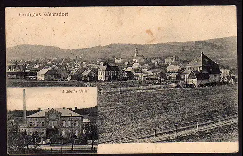 36669 AK Wehrsdorf Richters Villa 1915 Feldpost Oberneukirch