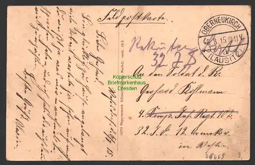 36669 AK Wehrsdorf Richters Villa 1915 Feldpost Oberneukirch