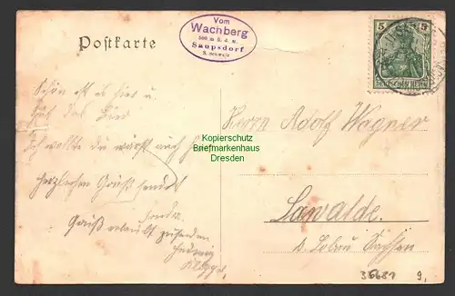 36681 AK Saupsdorf Blick vom Wacheberg Wachberg 1907