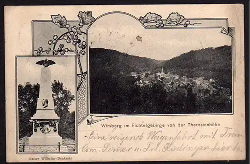 36644 AK Wirsberg im Fichtelgebirge von der Theresienhöhe 1907