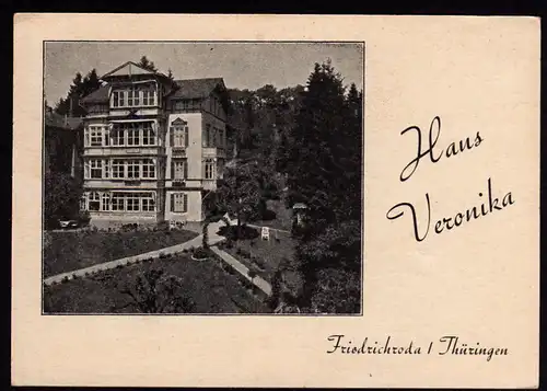 36759 AK Friedrichroda Haus Veronika Pension 1951