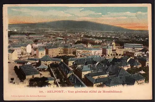 36794 AK Belfort Ostfrankreich Panorama 1912