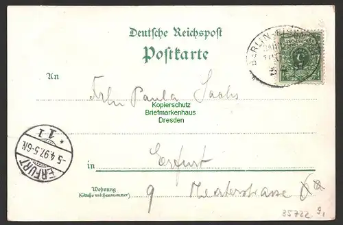 35722 Gotha Litho Schlossberg Landgericht Friedenstein 1897