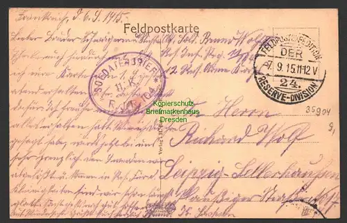 35904 AK Mühle in Saint Souplet 1915 Feldpost