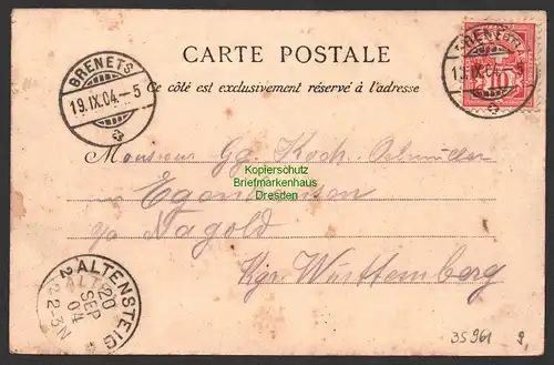 35961 AK Brenets Le Doubs au Pre du Lac 1904 Kanton Neuenburg in der Schweiz