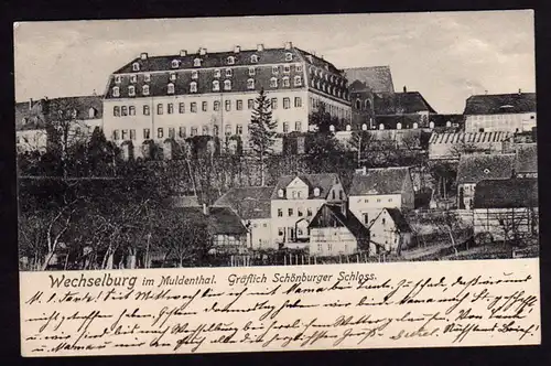 36160 AK Wechelburg Muldental Gr. Schönburger Schloss 1906