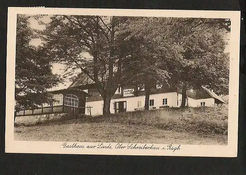 22513 AK Ober Schreiberhau Riesengebirge Gasthaus zur Linde 1936 Weißbachtal