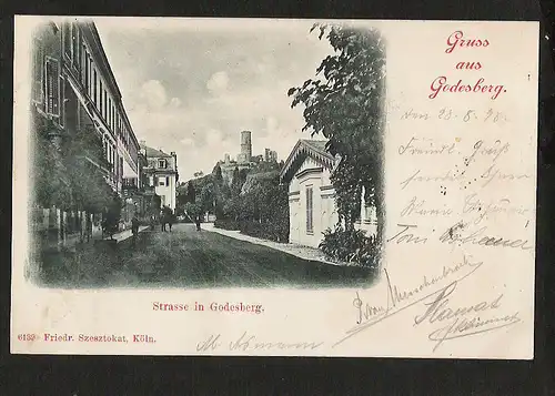 22493 AK Strasse in Godesberg Bonn 1898 nach Prag Kleinseite