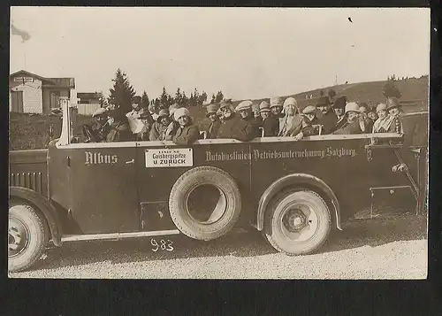 22541 AK Auto Albus Autobus Stadtrundfahrt vor Gaisbergspitze Autobuslinien