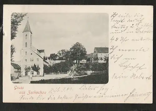 21832 AK Zschochau Ostrau 1901 Evangelische Kirche