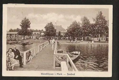 22049 AK Wandlitzsee i. Mark Seebad Seesteg 1926