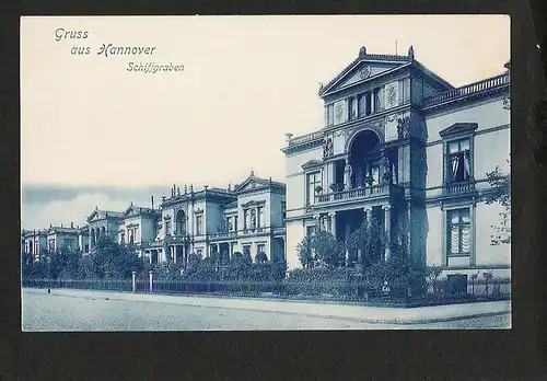 22025 AK Hannover Schiffgraben Villen, ungelaufen vor 1907