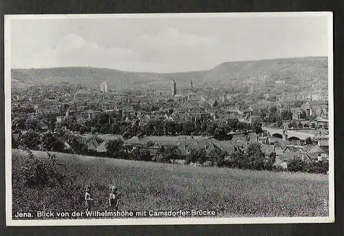 20321 AK Jena Blick von der Wilhelmshöhe mit Camsdorfer Brücke 1937